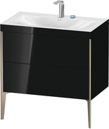 DURAVIT XViu c-bonded Waschtischset 800 mm bodenstehend mit 2 Auszügen und Tip-on Technik
