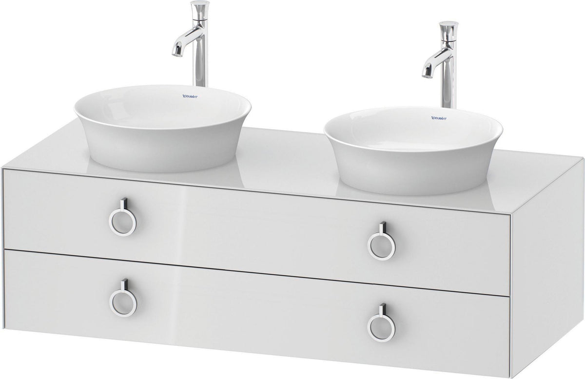 DURAVIT White Tulip Waschtischunterbau 1300 mm, 2 Schubkästen, wandhängend, Weiß Seidenmatt