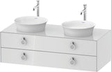 DURAVIT White Tulip Waschtischunterbau 1300 mm, 2 Schubkästen, wandhängend, Weiß Seidenmatt