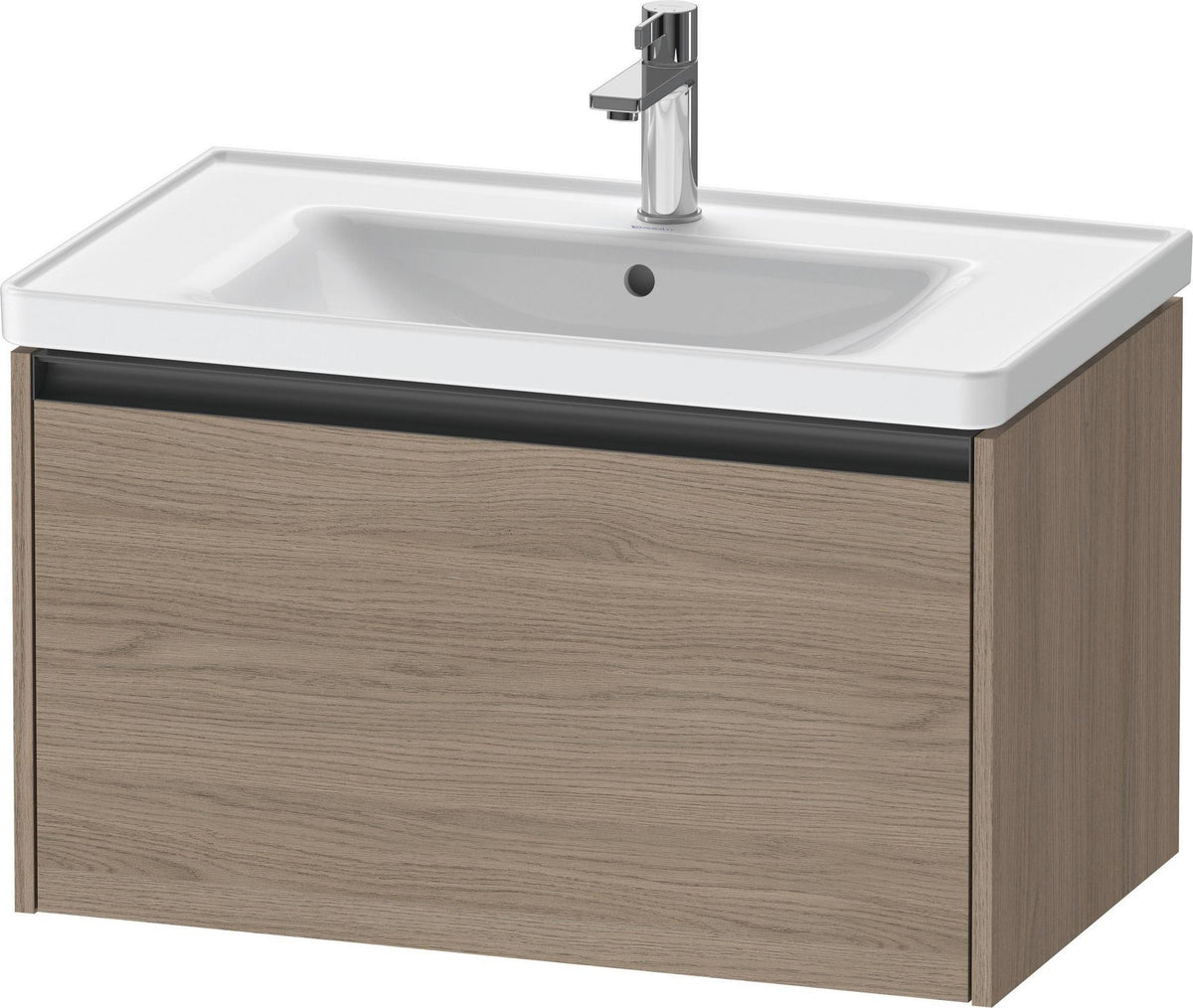 Duravit Ketho.2 Waschtischunterbau 784 mm Eiche Terra Matt mit 1 Auszug und Soft-Close
