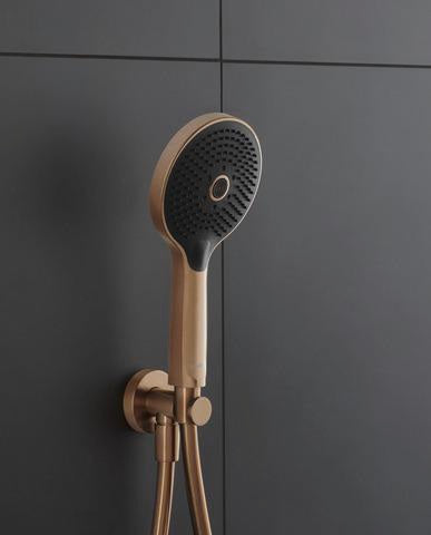DURAVIT Handbrause MinusFlow 3-Jet D120 Rain/Pulse/Mono, Schwarz Matt – 120 mm Duschkopf mit Antikalk