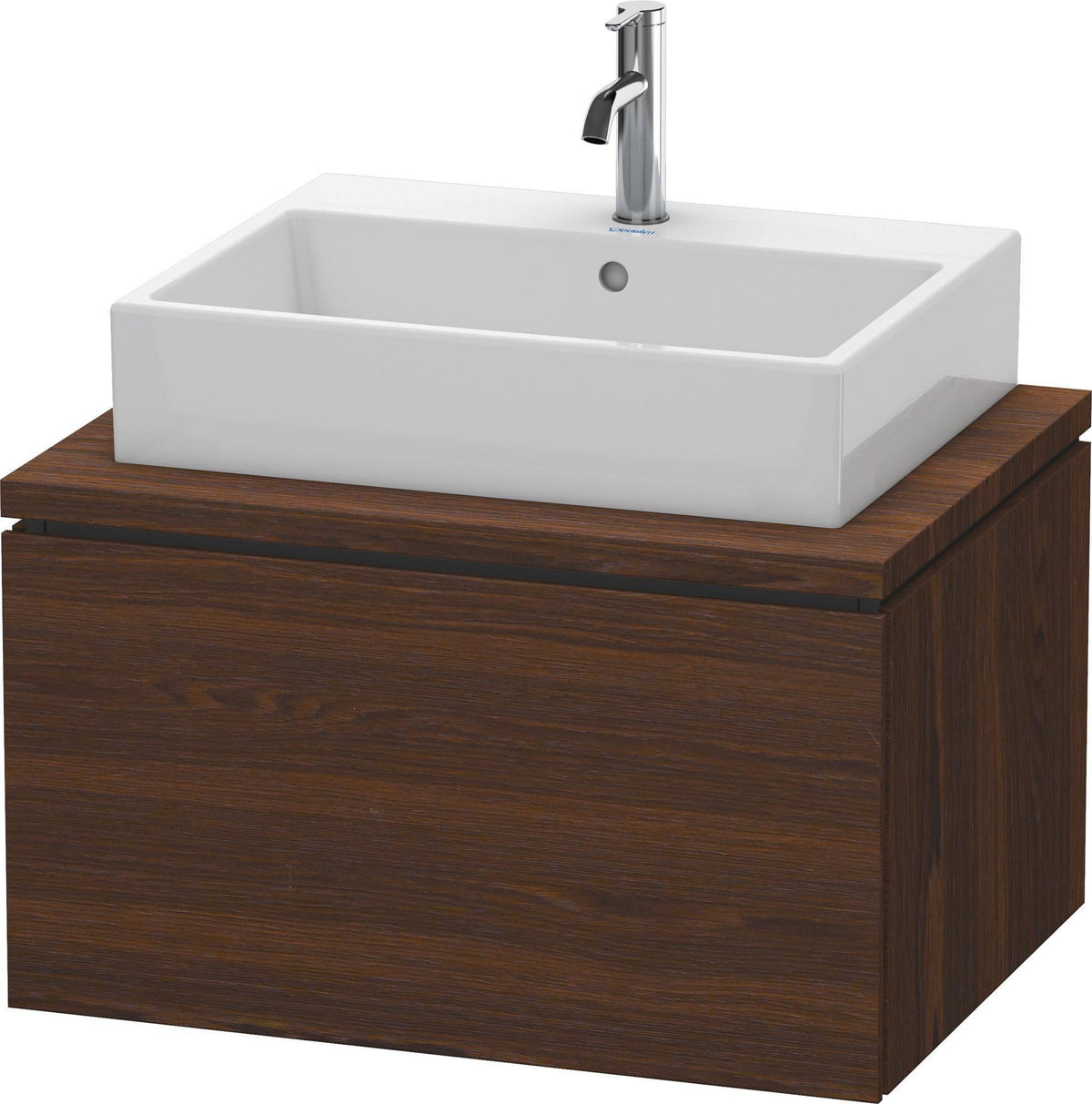 Duravit L-Cube Konsolenwaschtischunterbau 720 mm betongrau matt mit 1 Auszug und Tip-on-Technik