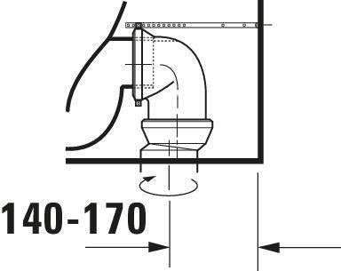Duravit No.1 Stand-WC Kombi, weiß, 650 mm, spülrandlos, Tiefspüler, Abgang waagerecht