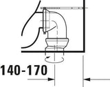 Duravit No.1 Stand-WC Kombi, weiß, 650 mm, spülrandlos, Tiefspüler, Abgang waagerecht