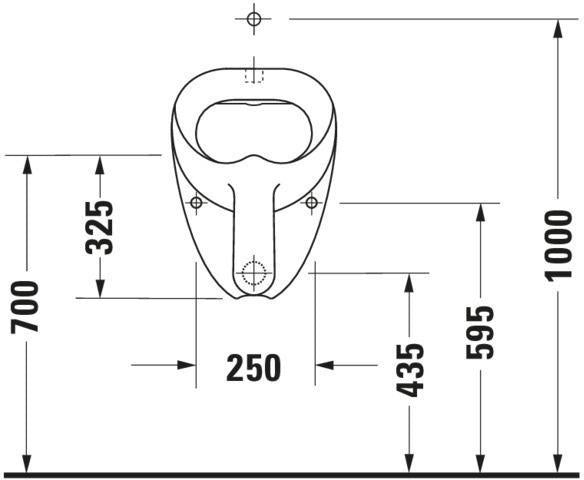 DURAVIT Design Classics Urinal Jim mit Fliege, Zulauf oben, weiß