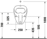 DURAVIT Design Classics Urinal Jim mit Fliege, Zulauf oben, weiß