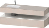 DURAVIT Qatego Studio F. A. Porsche Einbauwaschtisch mit Konsolenwaschtischunterbau 1600 mm Weiß Matt