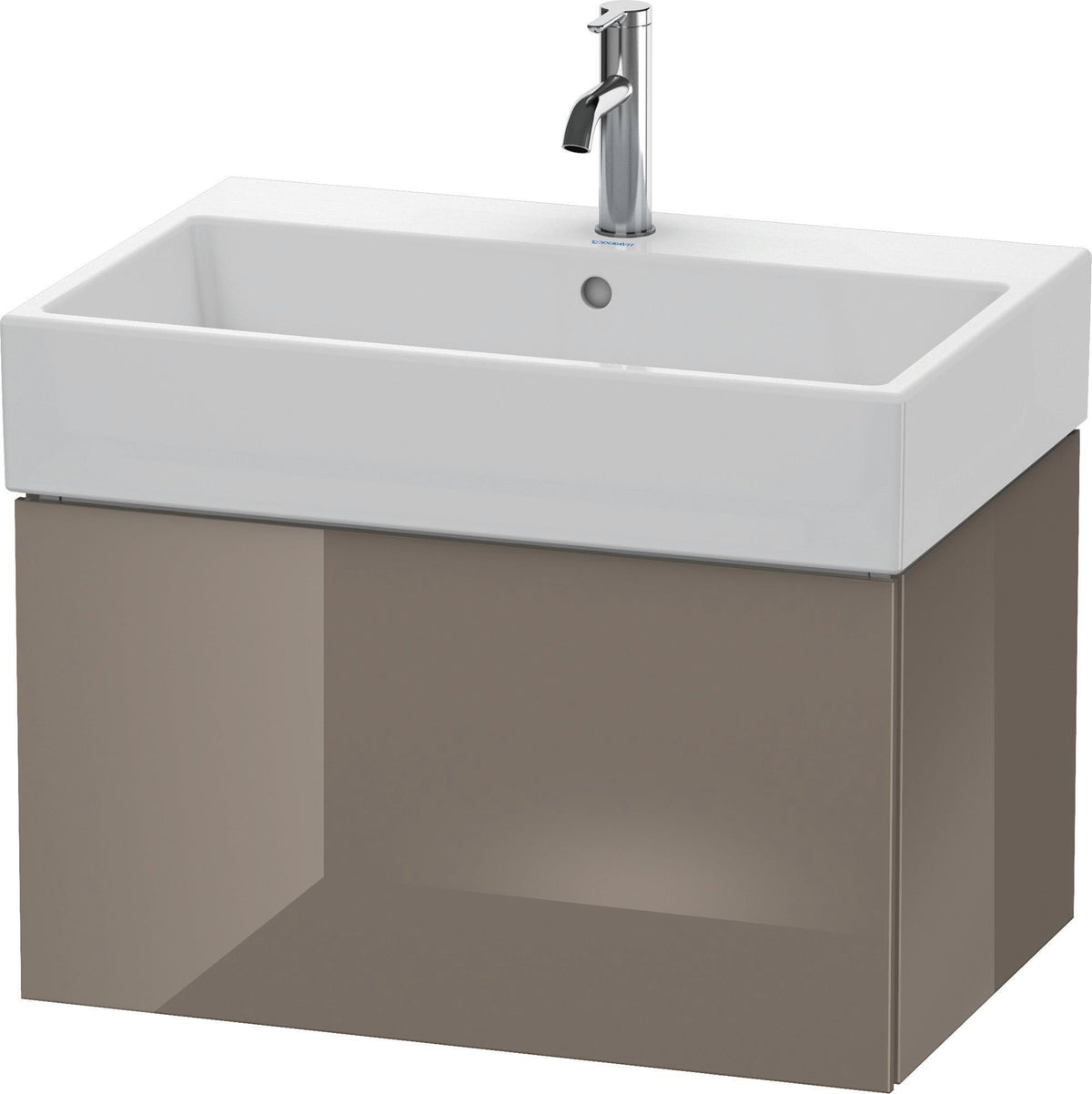 Duravit L-Cube Waschtischunterbau 684 mm weiß matt, 1 Auszug, wandhängend, Tip-On