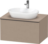 DURAVIT D-Neo Konsolenwaschtischunterbau 800 mm betongrau matt mit Bronze-Griff und Soft-Close-Auszug