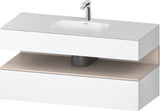 DURAVIT Qatego Studio F. A. Porsche Einbauwaschtisch mit Konsolenwaschtischunterbau 1200 mm Weiß Matt