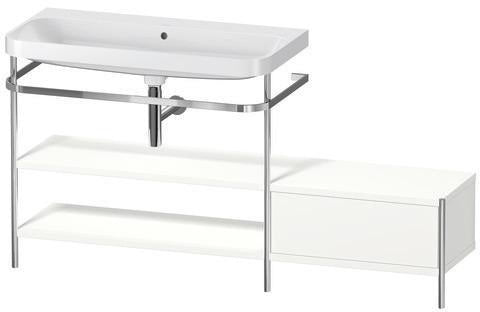 Duravit Waschtischset Happy D.2 Plus 1600x490mm ein Hahnloch taupe supermatt