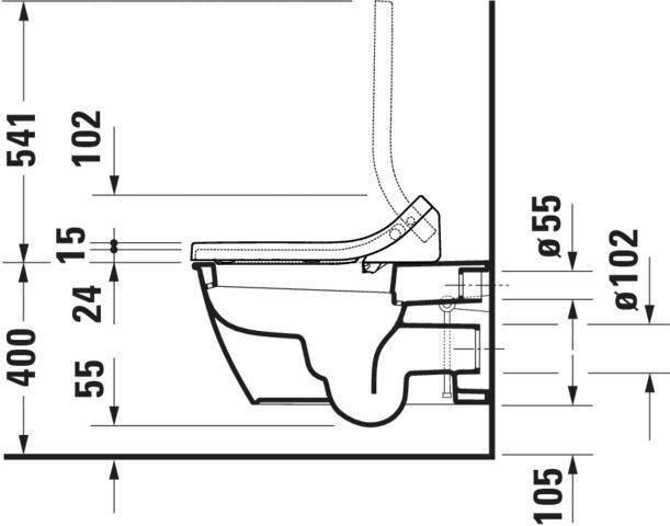 DURAVIT SensoWash Classic Dusch-WC-Sitz in Weiß – mit Fernbedienung, Beleuchtung und einstellbarer Duschstrahlstärke