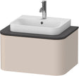 DURAVIT Happy D.2 Konsolenwaschtischunterbau 650 mm taupe supermatt mit Tip-On und LED