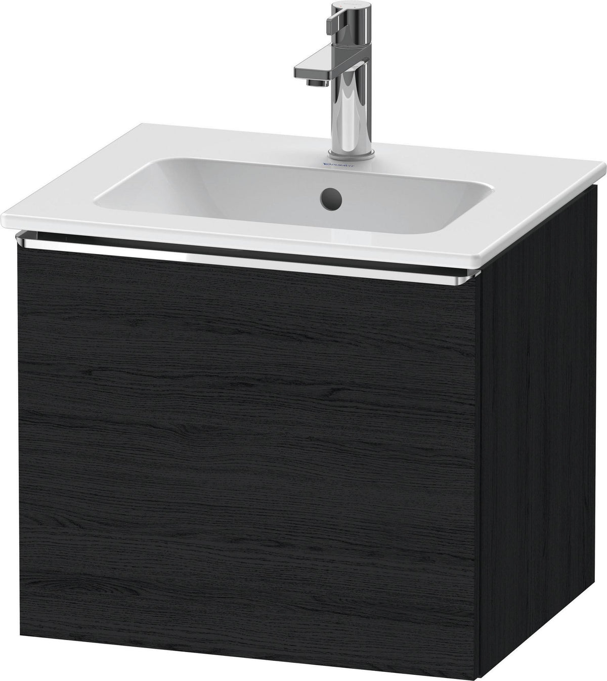 DURAVIT D-Neo Waschtischunterbau 510 mm Eiche Schwarz Matt mit Bronze Griff