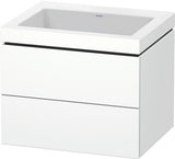 Duravit Waschtischset L-Cube 600x480mm mit Vero Air Keramik und Raumsparsiphon