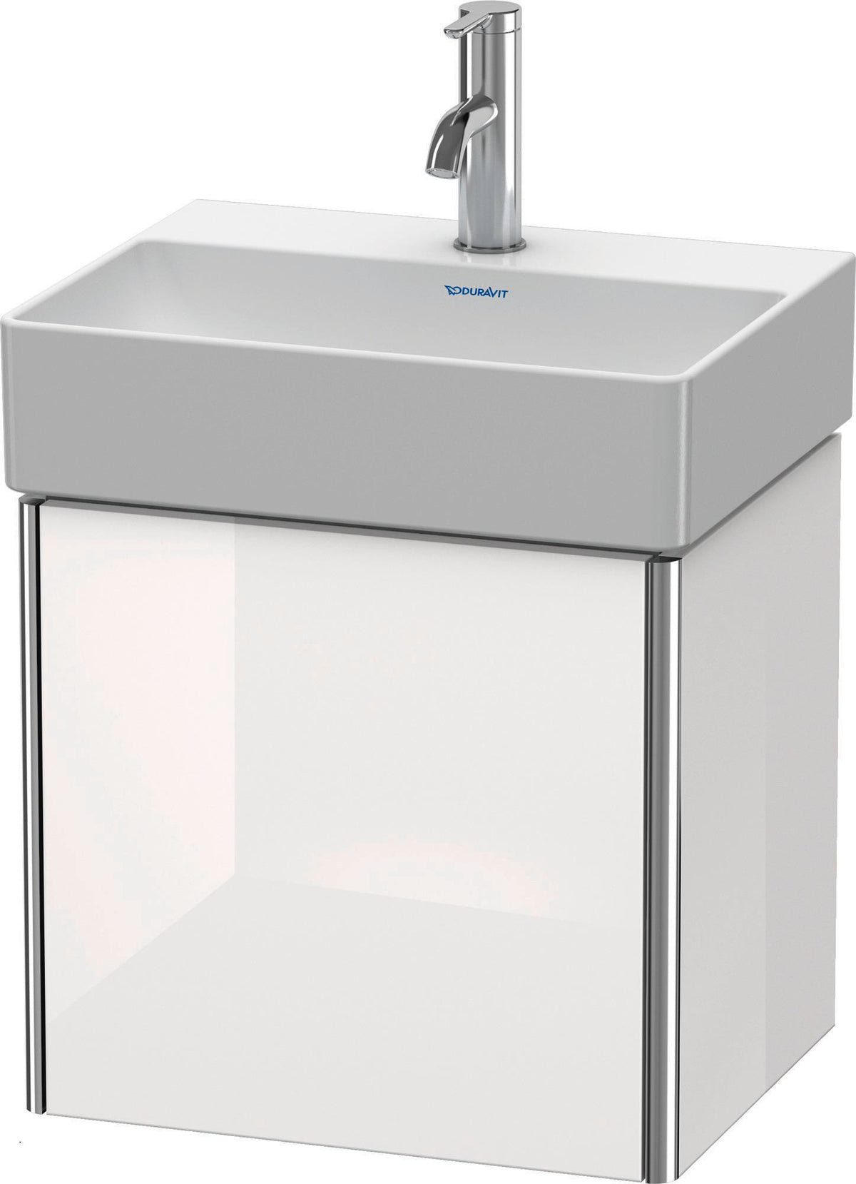 Duravit XSquare Waschtischunterbau 434 mm, 1 Tür rechts, Weiß Matt, wandhängend