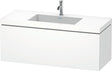 DURAVIT L-Cube c-bonded Waschtischset 1200 mm weiß mit Tip-on Technik und Soft-Close