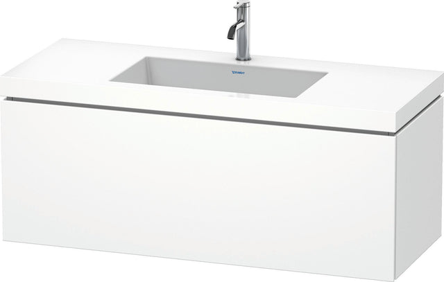 DURAVIT L-Cube c-bonded Waschtischset 1200 mm weiß mit Tip-on Technik und Soft-Close