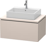 Duravit L-Cube Konsolenwaschtischunterbau 820 mm betongrau matt, 1 Auszug, wandhängend