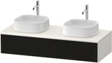 Duravit Zencha Konsolen-Waschtischunterbau 1300 mm Eiche Anthrazit mit Tip-on und Soft-Close