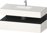 DURAVIT Qatego Studio F. A. Porsche Einbauwaschtisch mit Konsolenwaschtischunterbau 1200 mm Weiß Matt