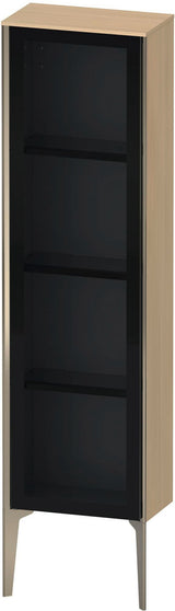 DURAVIT XViu Halbhochschrank mit Glastür, 1330 mm, Amerikanischer Nussbaum, wandhängend