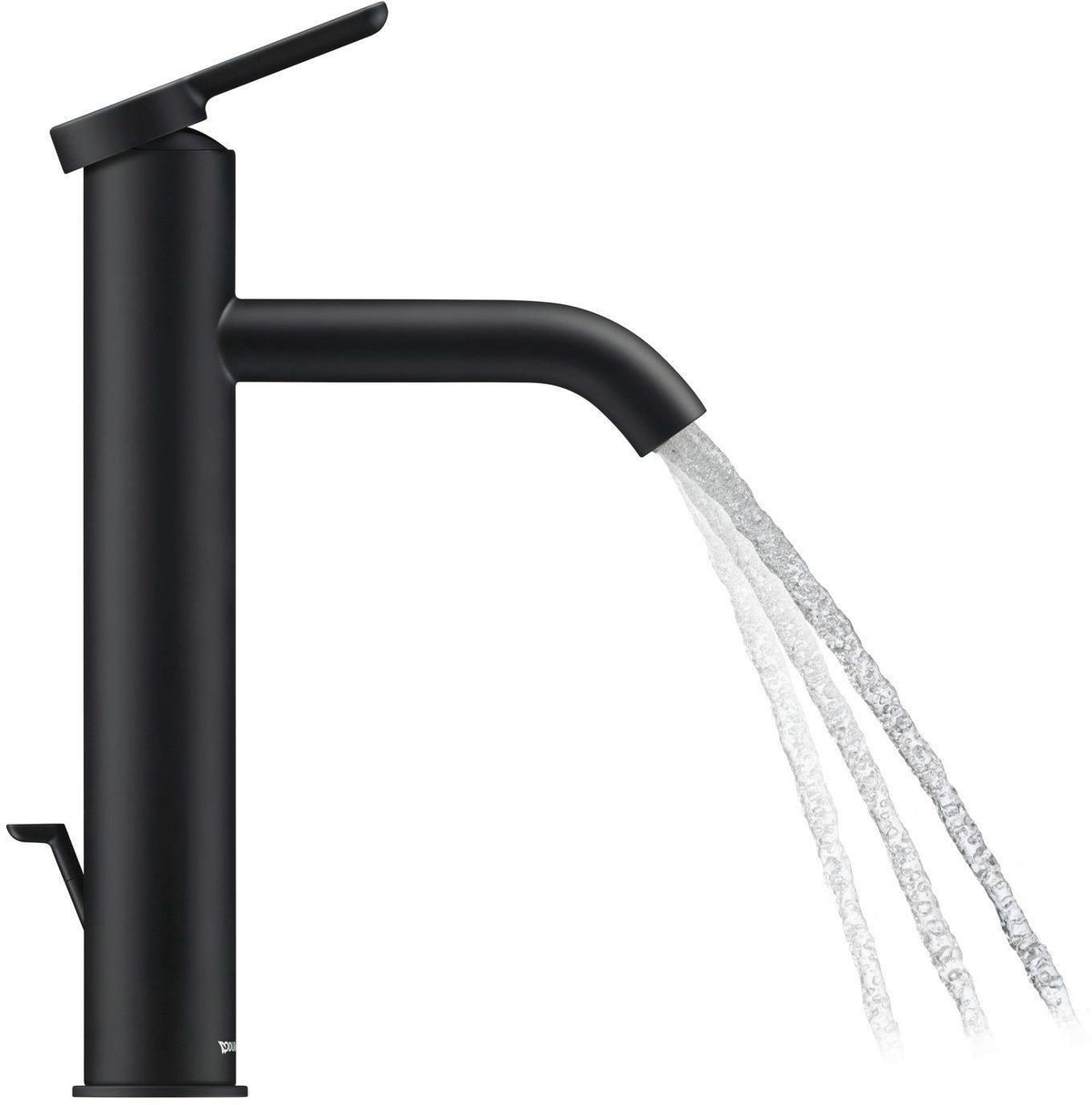 Duravit C.1 Einhebel-Waschtischmischer L mit Zugstange, Schwarz Matt