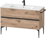 DURAVIT Sivida Waschtischunterbau 1210 mm Nussbaum mit 2 Schubkästen und Soft-Close
