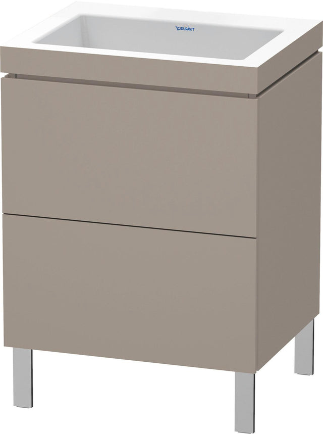 Duravit L-Cube c-bonded Waschtischset 698x600x480 mm mit Vero Air, 2 Auszüge, Basalt Matt