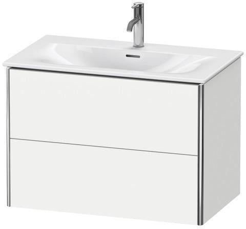 Duravit XSquare Waschtischunterbau 810 mm weiß matt mit Tip-On-Technik und Siphonausschnitt