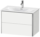 Duravit Waschtischunterbau XSquare 810 mm – Wandhängend, 2 Schubkästen, Seidenmatt