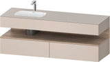 DURAVIT Qatego Studio F. A. Porsche Einbauwaschtisch mit Konsolenwaschtischunterbau 1600 mm Weiß Matt