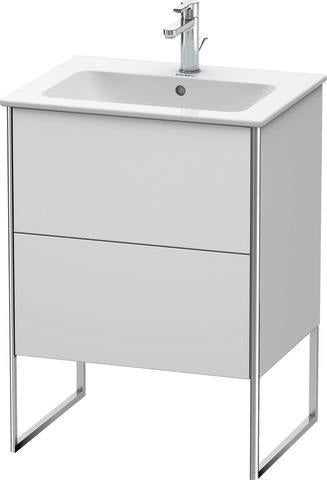 Duravit XSQUARE Waschtischunterbau 610 mm mit Auszug und Fußgestell – s-matt ES Ahorn