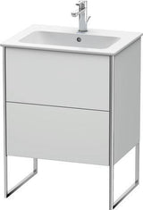 Duravit XSQUARE Waschtischunterbau 610 mm mit Auszug und Fußgestell – s-matt ES Ahorn