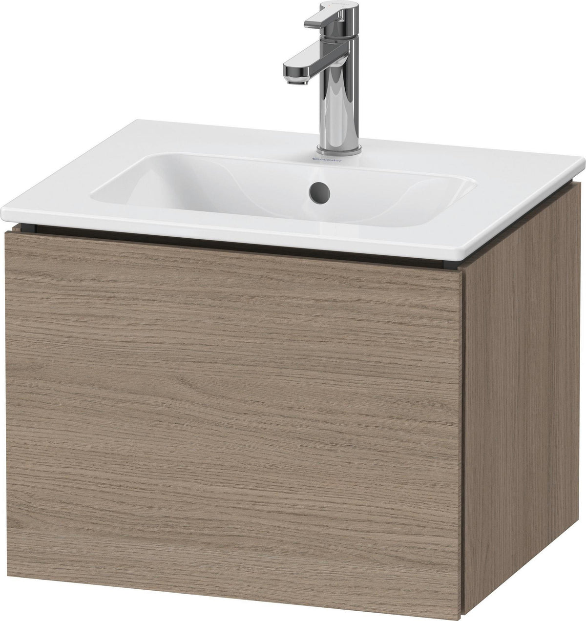 Duravit L-Cube Waschtischunterbau wandhängend, 1 Auszug, Amerik. Nussbaum, 520 mm