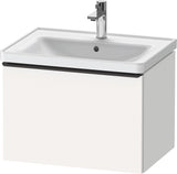 Duravit D-Neo Waschtischunterbau 634 mm betongrau matt mit Bronze-Griff und Soft-Close-Auszug