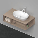 Duravit D-Neo Waschtischunterbau 800 mm Betongrau Matt – Wandhängend, 1 offenes Fach links