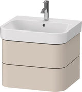 Duravit Waschtischunterbau Happy D.2 Plus 575 mm in Taupe Supermatt mit Tip-On-Technik