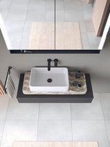 DURAVIT Qatego Aufsatzbecken mit Konsole 1000 mm Weiß Hochglanz HygieneGlaze