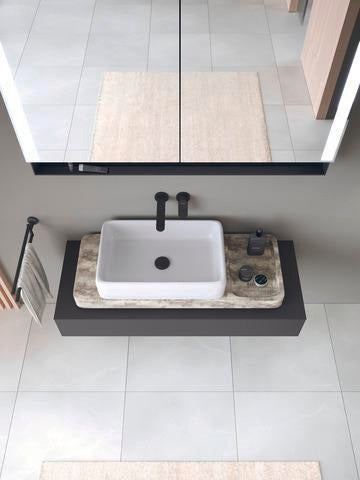 DURAVIT Qatego Konsole 1200 mm, wandhängend, weiß matt, 1 Ausschnitt, Studio F. A. Porsche