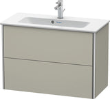 DURAVIT XSquare Waschtischunterbau 810 mm Taupe Seidenmatt mit 2 Schubkästen und Tip-On-Technik