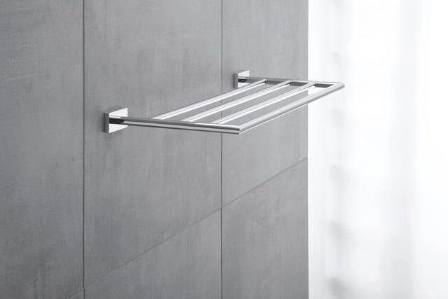 DURAVIT Karree Handtuchablage Chrom 240x668x35 mm – 4 Stangen Wandmontage