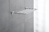 DURAVIT Karree Handtuchablage Chrom 240x668x35 mm – 4 Stangen Wandmontage