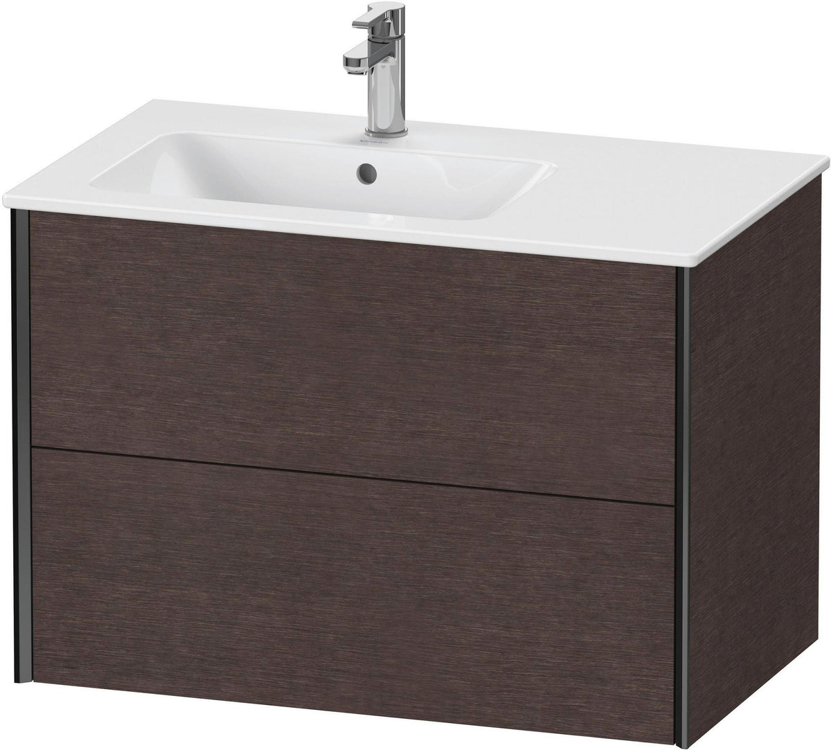 Duravit XViu Waschtischunterbau 810 mm wandhängend mit 2 Schubkästen, weiß matt, für Waschtisch links