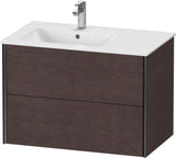 Duravit XViu Waschtischunterbau 810 mm wandhängend mit 2 Schubkästen, weiß matt, für Waschtisch links