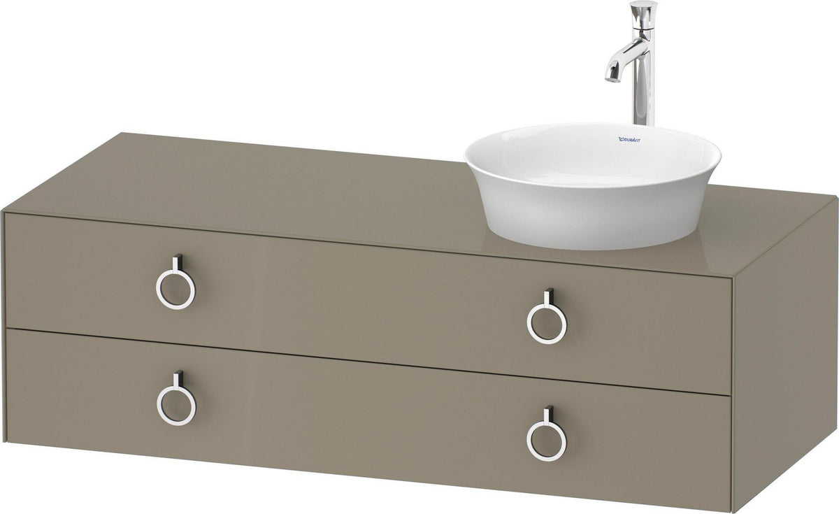 DURAVIT White Tulip Konsolenwaschtischunterbau wandhängend 1300 mm mit LED-Innenbeleuchtung und Soft-Close