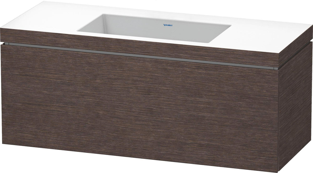 Duravit L-Cube c-bonded Waschtischset 1200 mm Mediterrane Eiche mit Vero Air Waschtisch