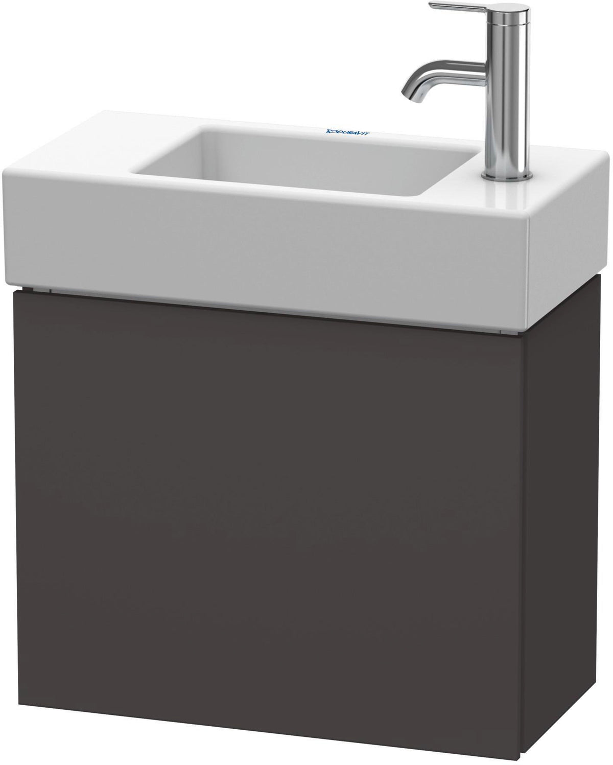 DURAVIT L-Cube Waschtischunterbau 480 mm betongrau matt, wandhängend, 1 Tür rechts