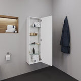Duravit D-Neo Halbhochschrank 400 mm Eiche mit 1 Tür und Soft-Close