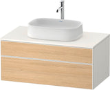 DURAVIT Zencha Konsolenwaschtischunterbau 1000 mm Eiche Anthrazit mit Tip-on Technik